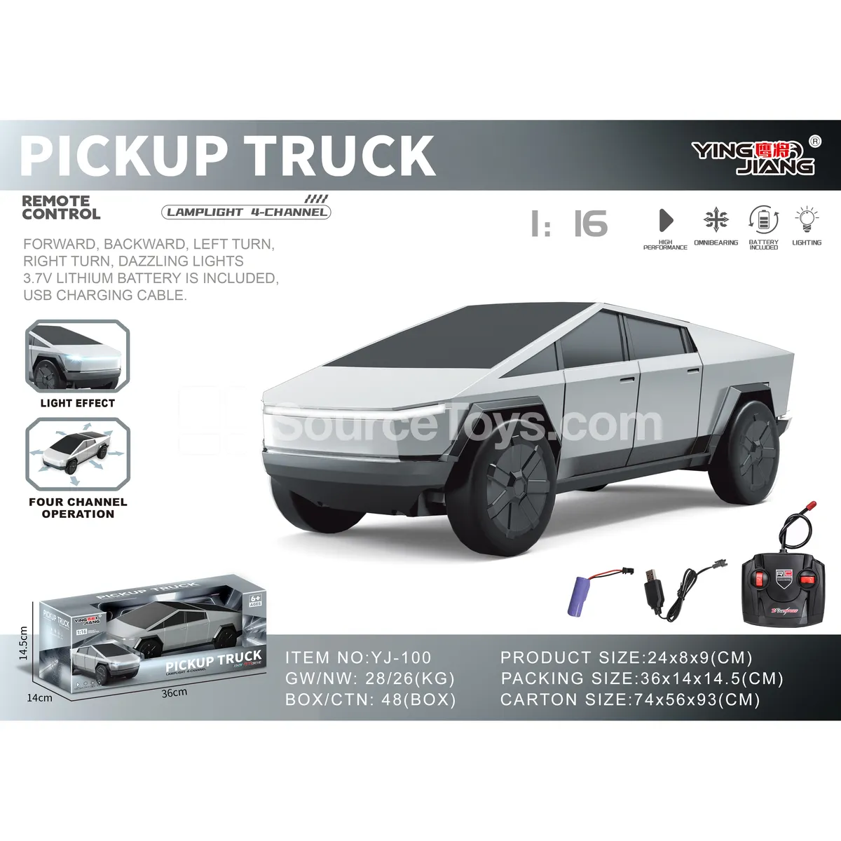 1:14 4-Channel Remote Control Cybertruck 1:14 4-Channel Remote Control Cybertruck