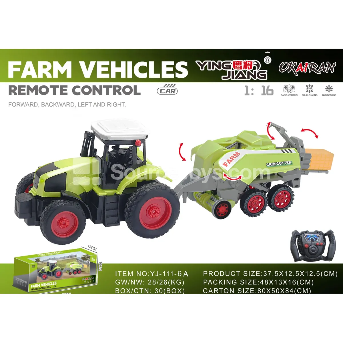 1:16 27MHz 4-Channel Farm Truck (Battery Not Included) 1:16 27MHz 4-Channel Farm Truck (Battery Not Included)