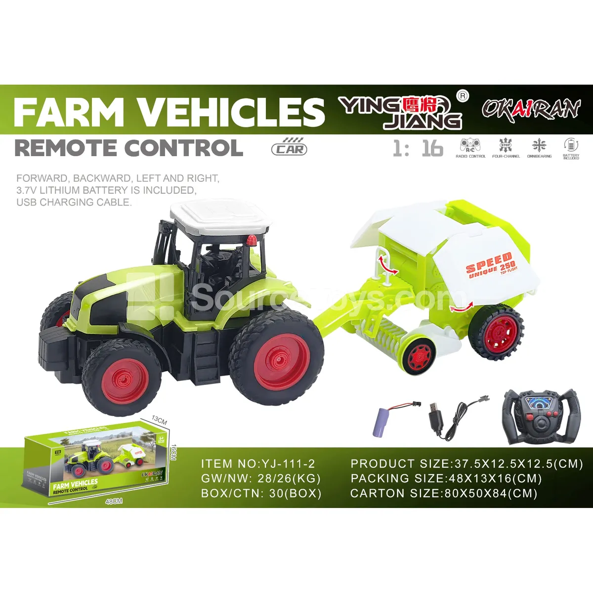 1:16 27MHz 4-Channel Farm Vehicle with Battery 1:16 27MHz 4-Channel Farm Vehicle with Battery