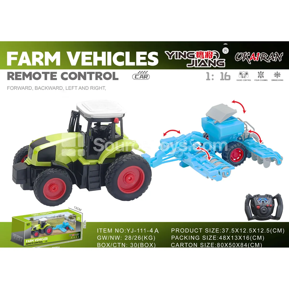 1:16 27MHz 4-Channel Farm Vehicle (Battery Not Included) 1:16 27MHz 4-Channel Farm Vehicle (Battery Not Included)