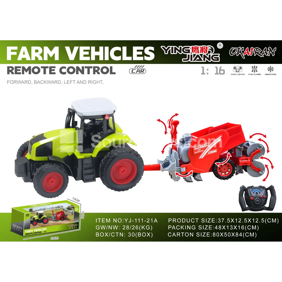 1:16 27MHz 4-Channel Farm Vehicle (Battery Not Included) 1:16 27MHz 4-Channel Farm Vehicle (Battery Not Included)