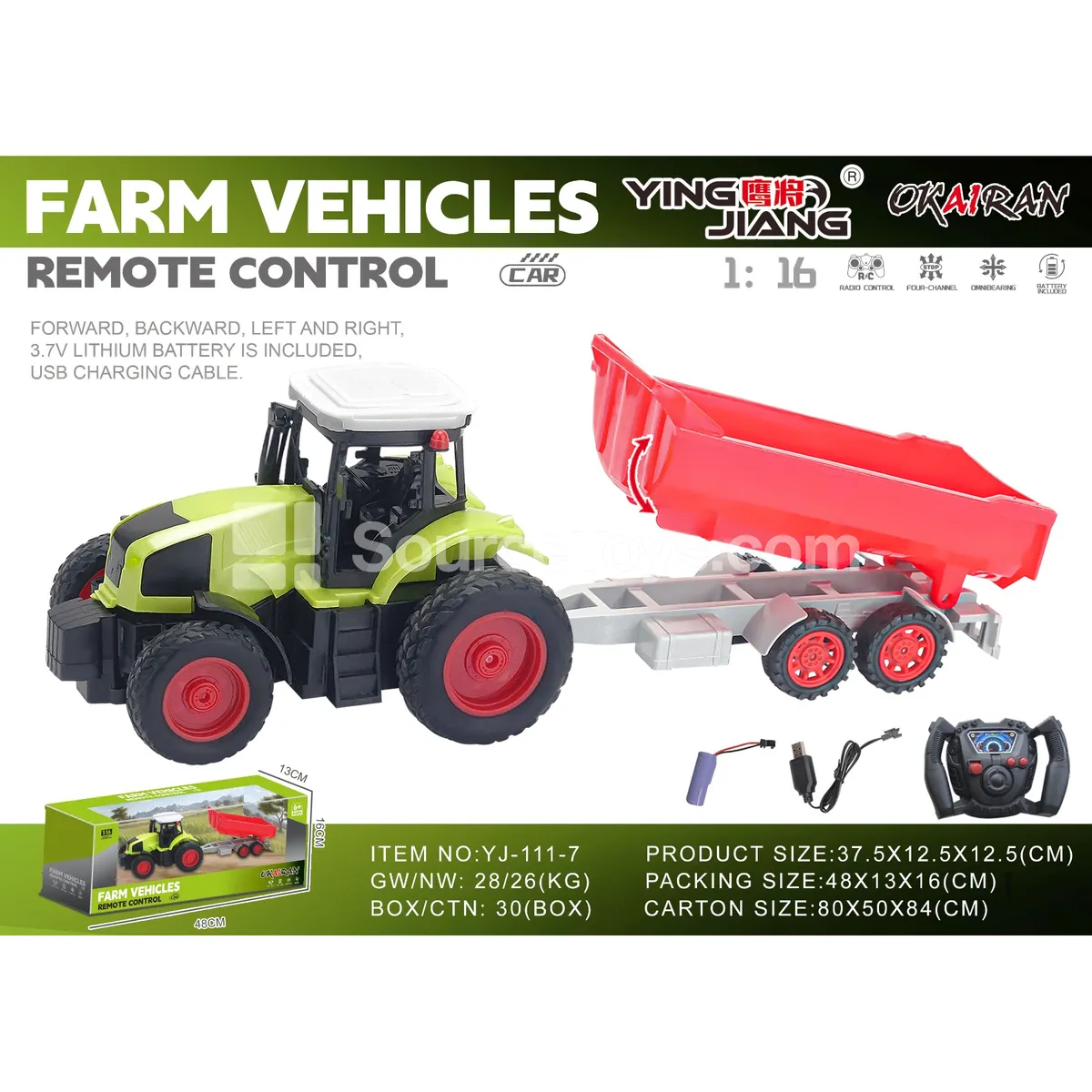 1:16 27MHz 4-Channel Farm Vehicle (Battery Included)