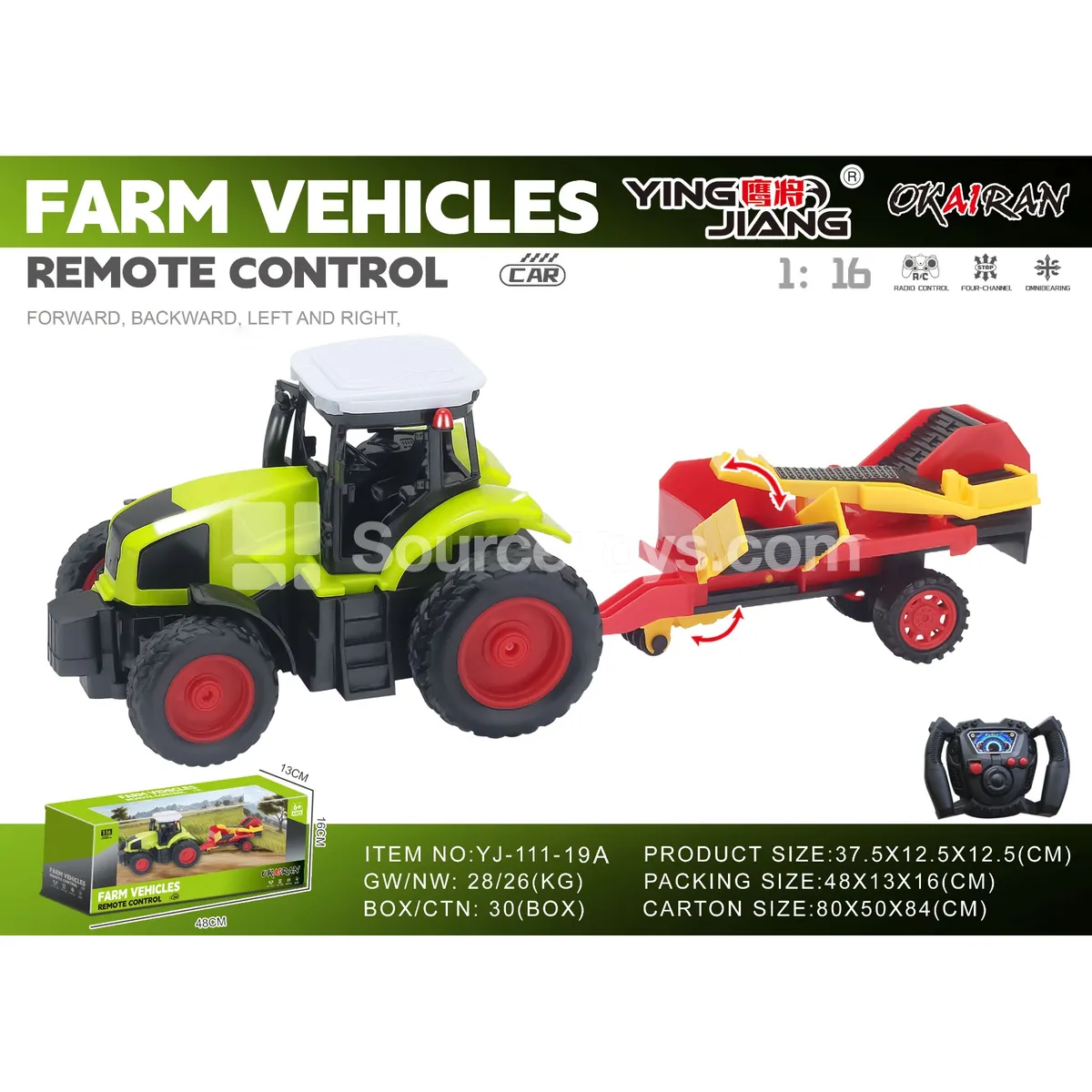 1:16 27MHZ 4-Channel Farm Vehicle (Battery Not Included)