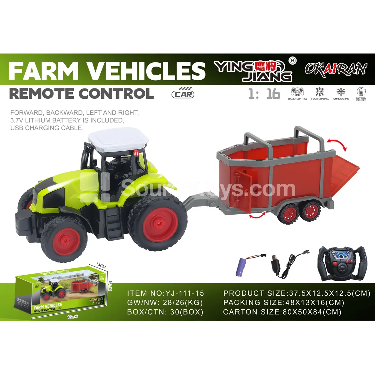 1:16 27MHz 4-Channel Farm Vehicle (Battery Included)