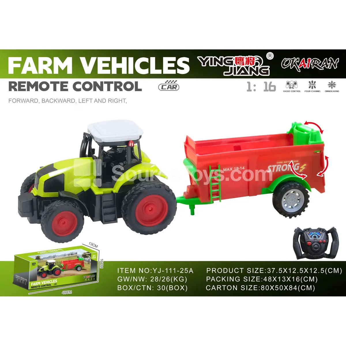 1:16 27MHZ 4-Channel Farm Truck (Battery Not Included)