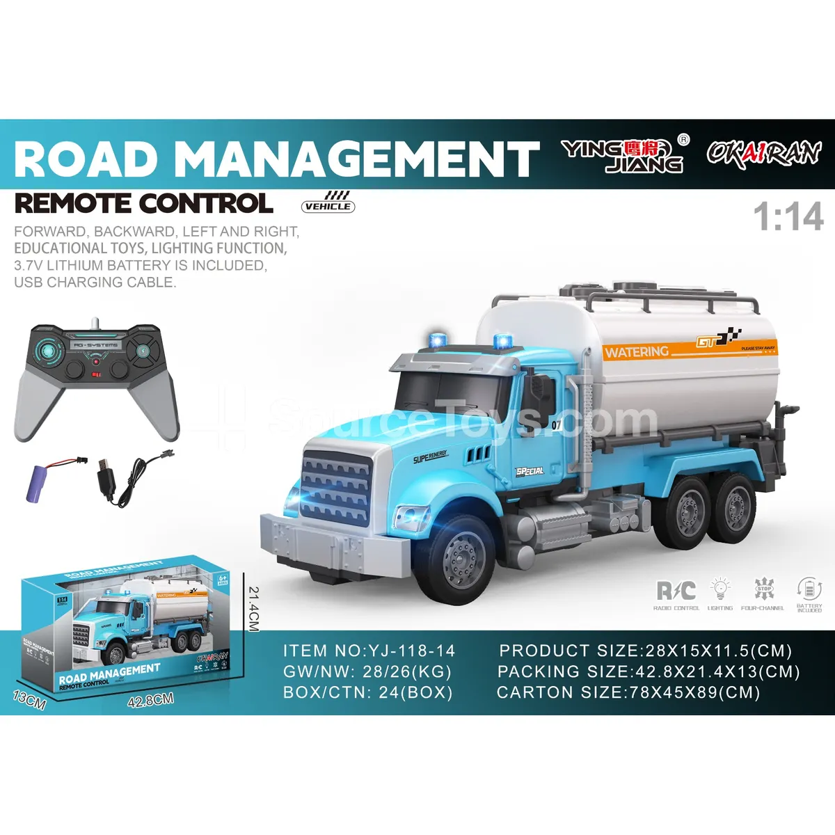 1:14 Multifunctional 4-Channel RC Construction Vehicle with Battery 1:14 Multifunctional 4-Channel RC Construction Vehicle with Battery