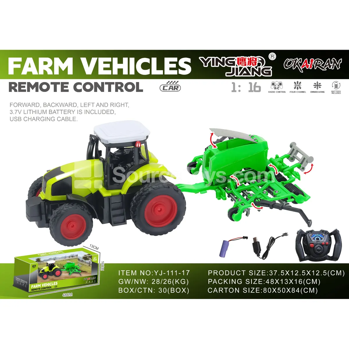 1:16 27MHz 4-Channel Farm Truck (Battery Included)