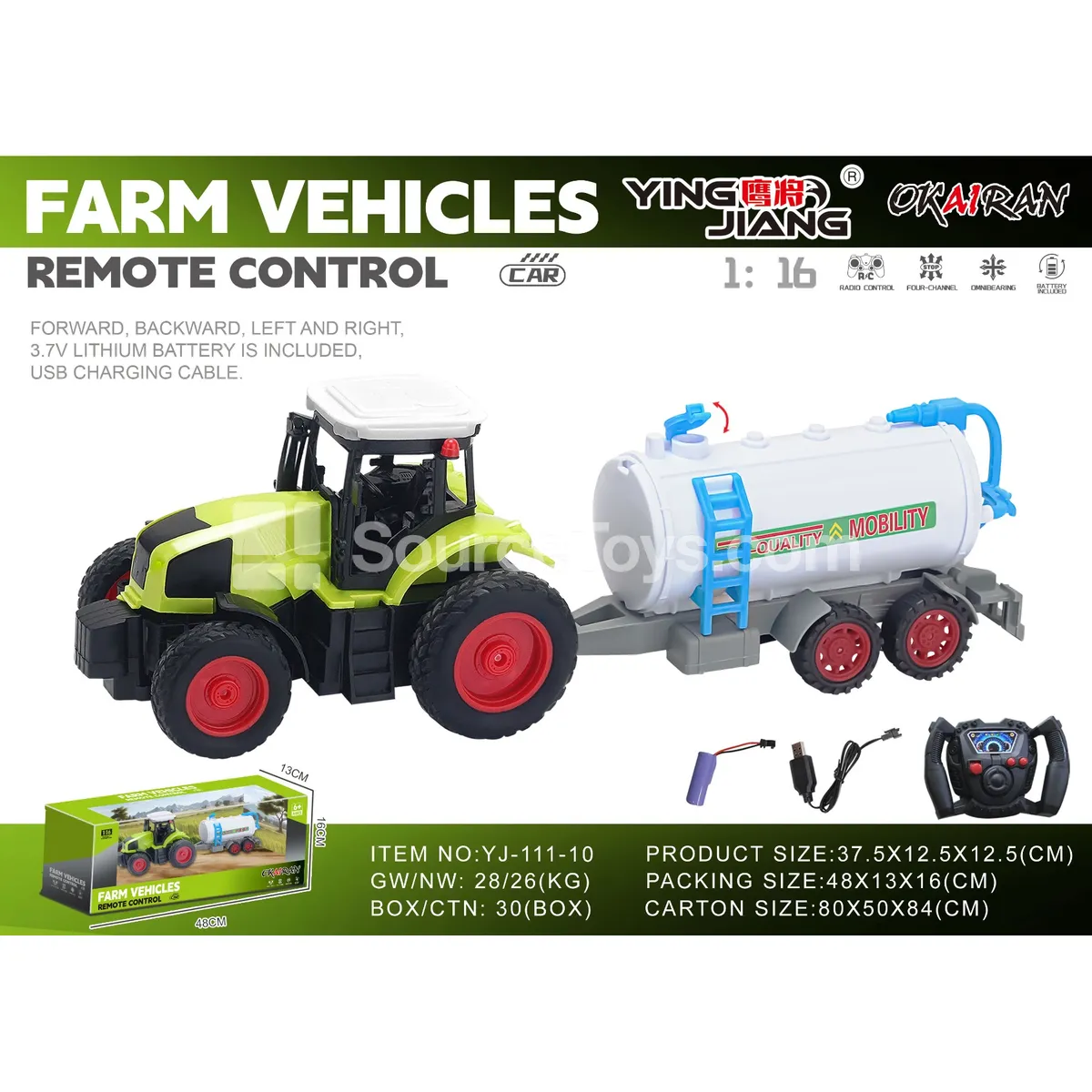 1:16 27MHz 4-Channel Farm Truck (Battery Included)