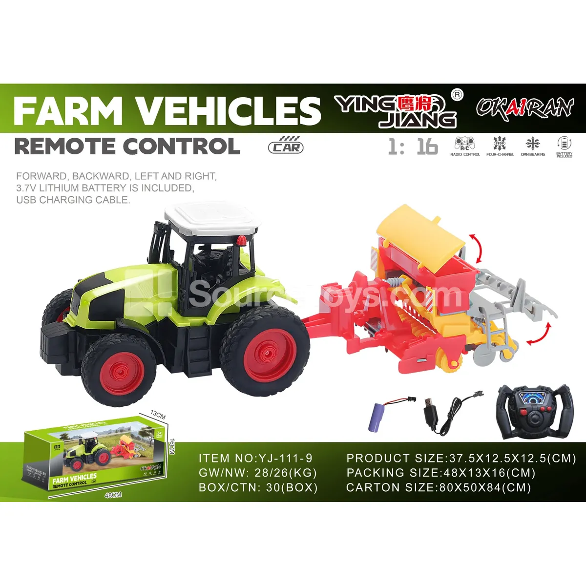 1:16 27MHz 4-Channel Farm Truck (Battery Included)