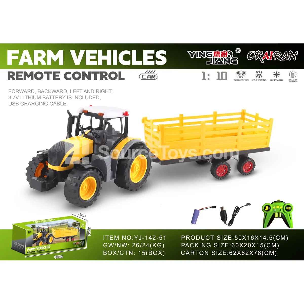 1:10 27MHz 4-Channel Farm Truck (Battery Included)