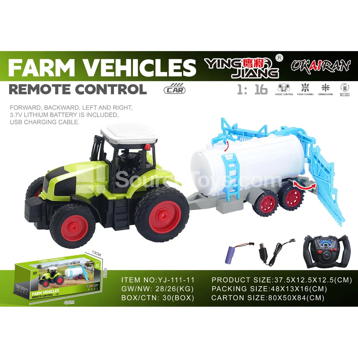 1:16 27MHz 4-Channel Farm Truck (Battery Included)