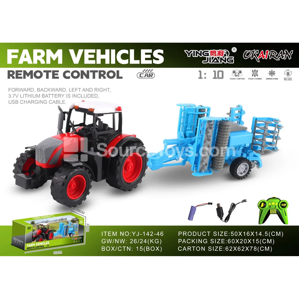1:10 27MHz 4-Channel Farm Truck with Battery