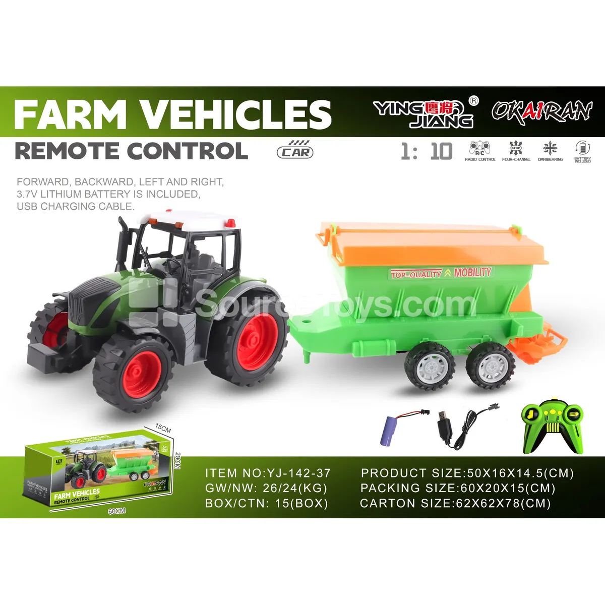 1:10 27MHz 4-Channel Farm Truck (Battery Included)