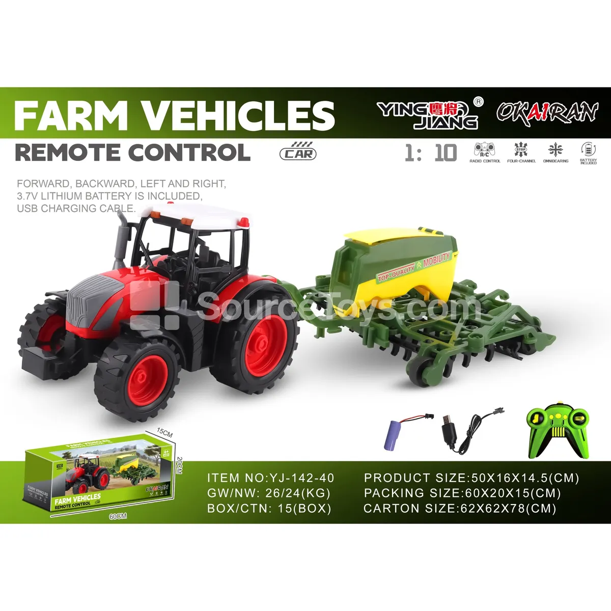 1:10 27MHz 4-Channel Farm Truck with Battery