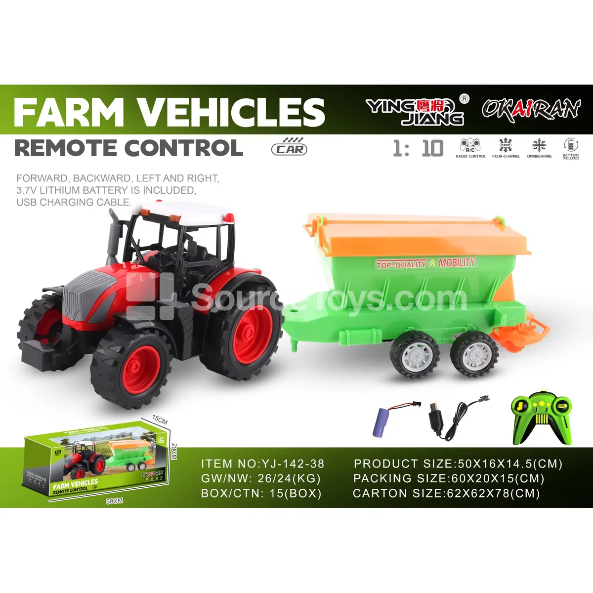 1:10 27MHz 4-Channel Farm Truck (Battery Included)