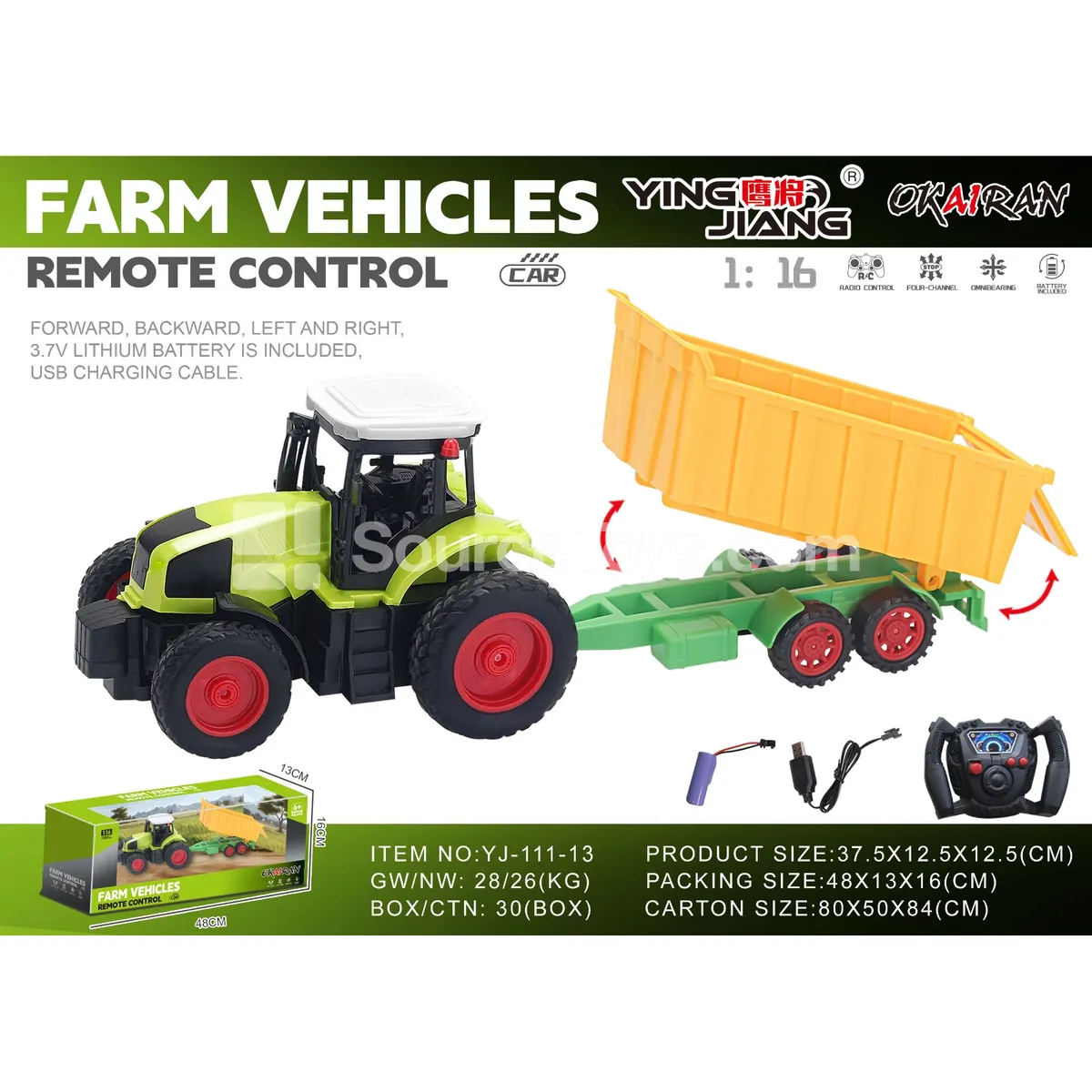 1:16 27MHz 4-Channel Farm Truck (Battery Included)