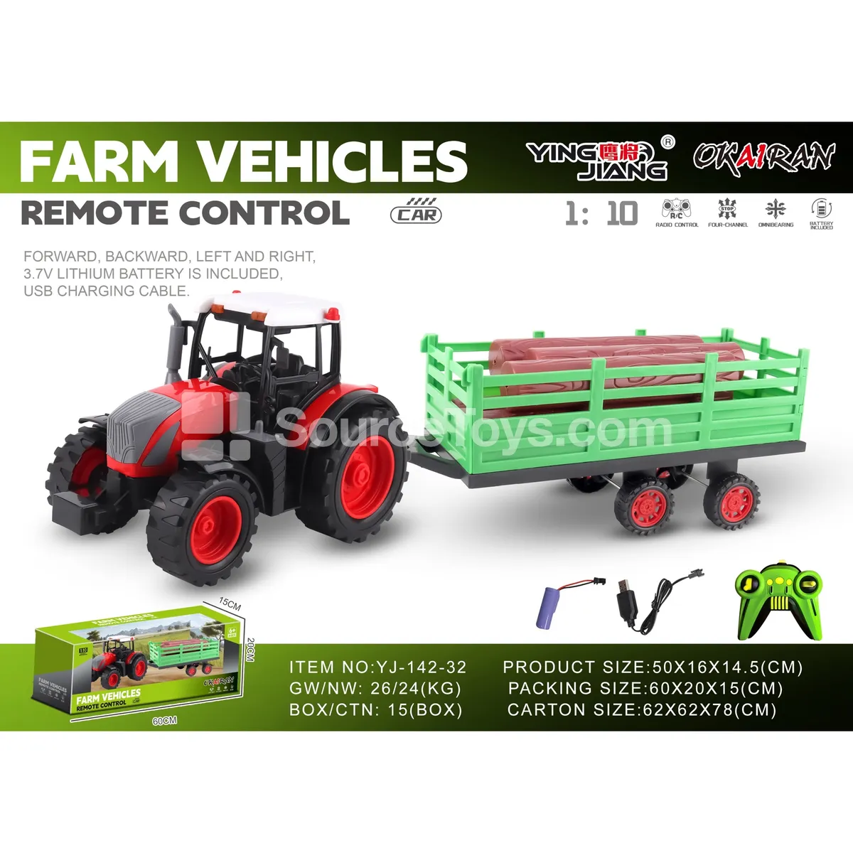 1:10 27MHz 4-Channel Farm Truck (Battery Included)