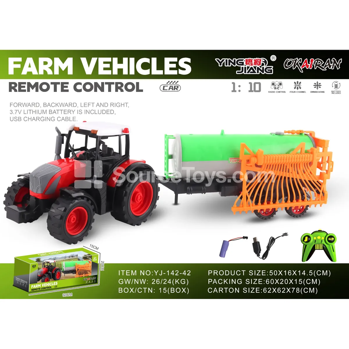 1:10 27MHZ 4-Channel Farm Truck (Battery Included)
