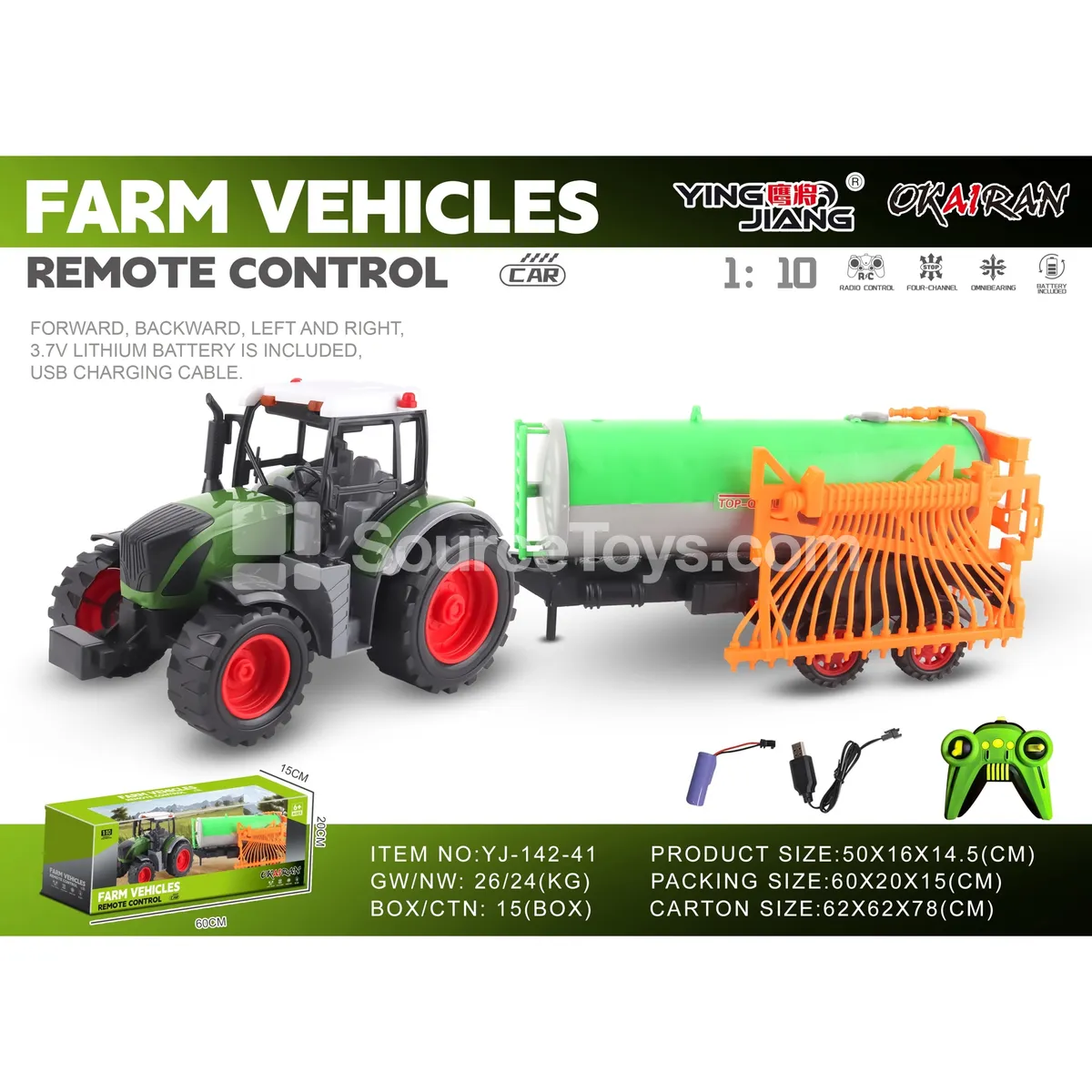 1:10 Scale 27MHz 4-Channel Farm Truck (Battery Included)