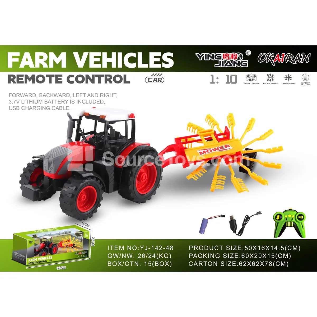 1:10 27MHz 4-Channel Farm Truck with Battery