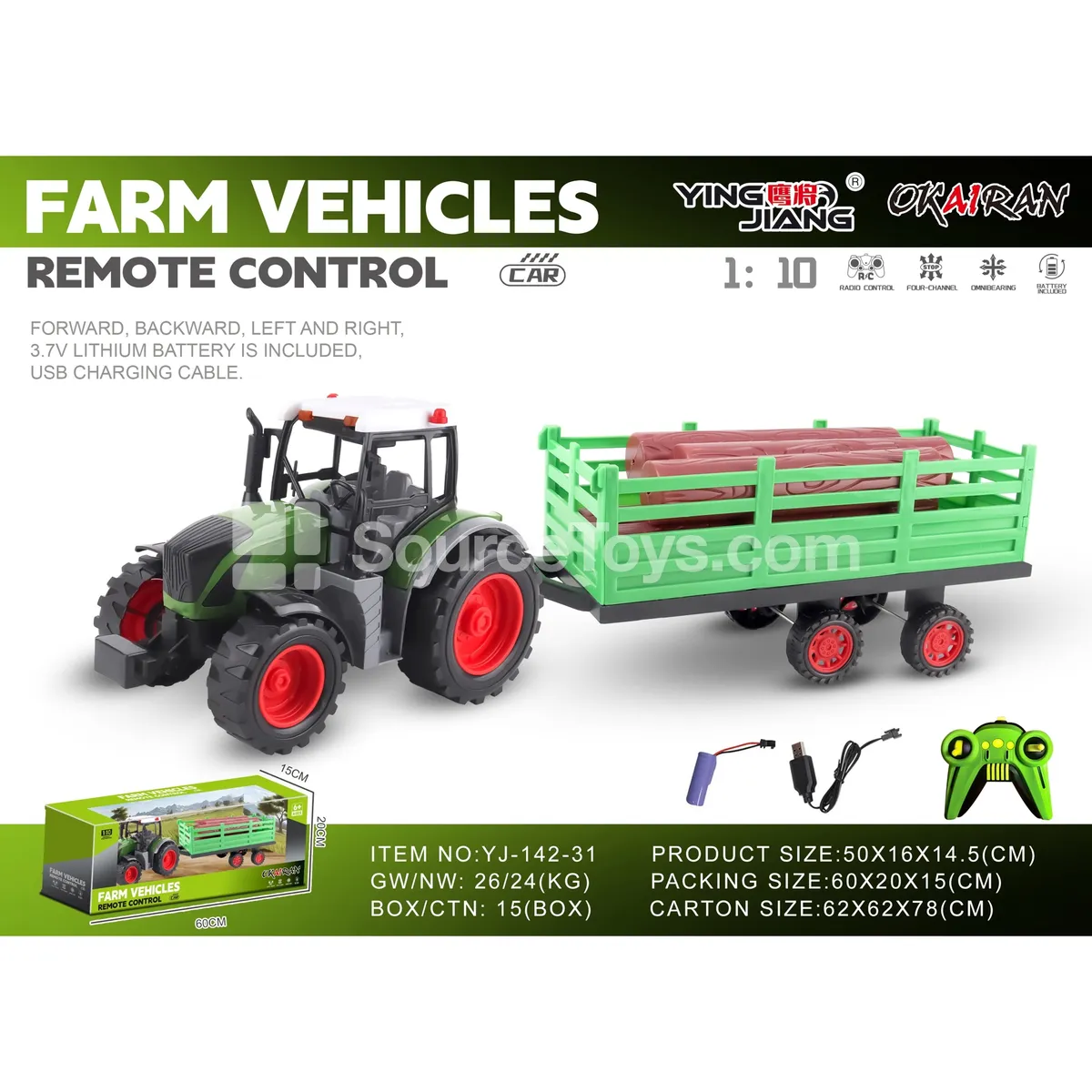 1:10 27MHz 4-Channel Farm Truck (Battery Included) 1:10 27MHz 4-Channel Farm Truck (Battery Included)