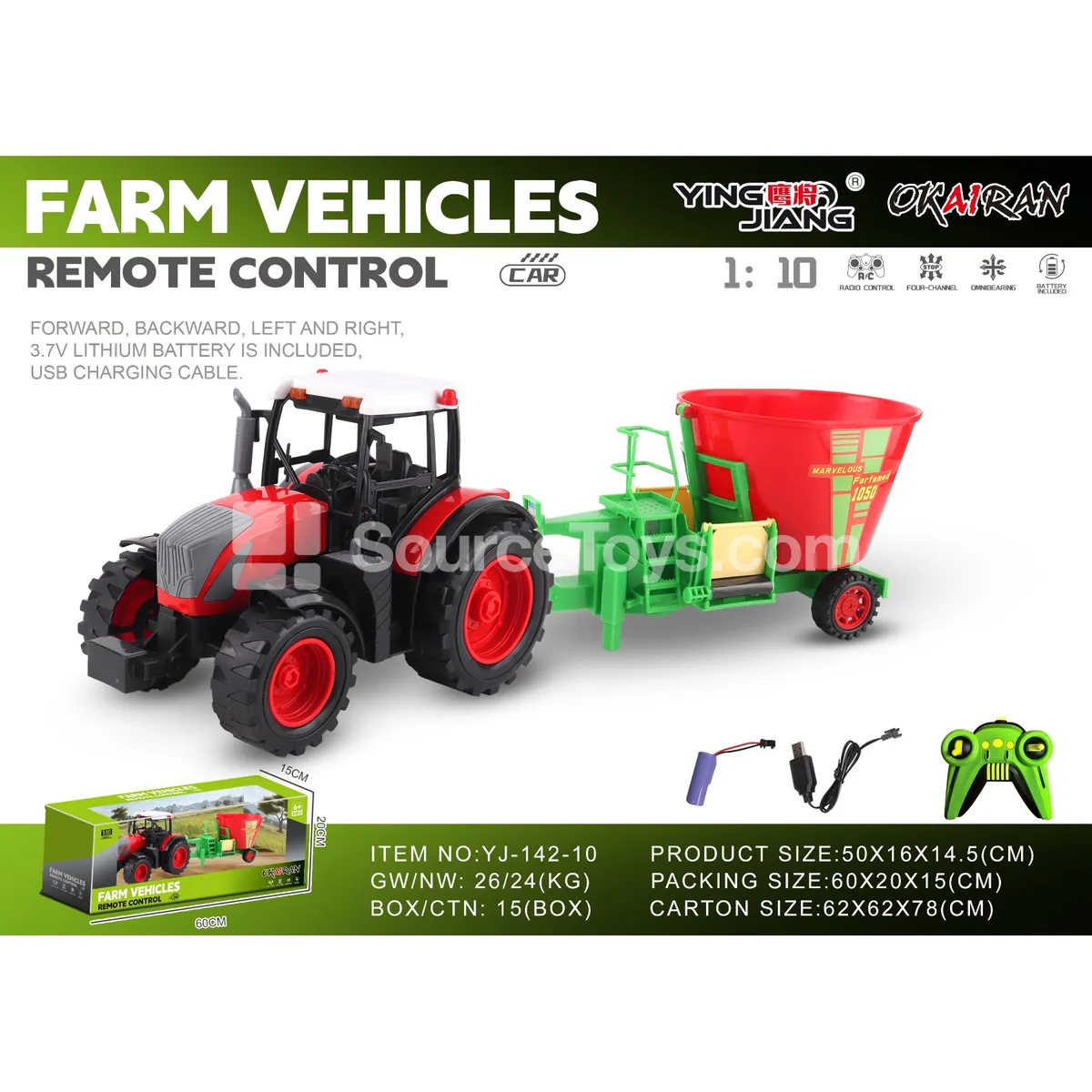 1:10 27MHz 4-Channel Farm Truck (Battery Included)