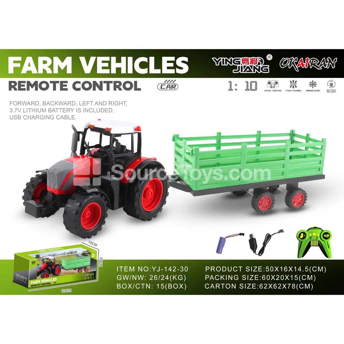 1:10 27MHz 4-Channel Farm Truck with Battery