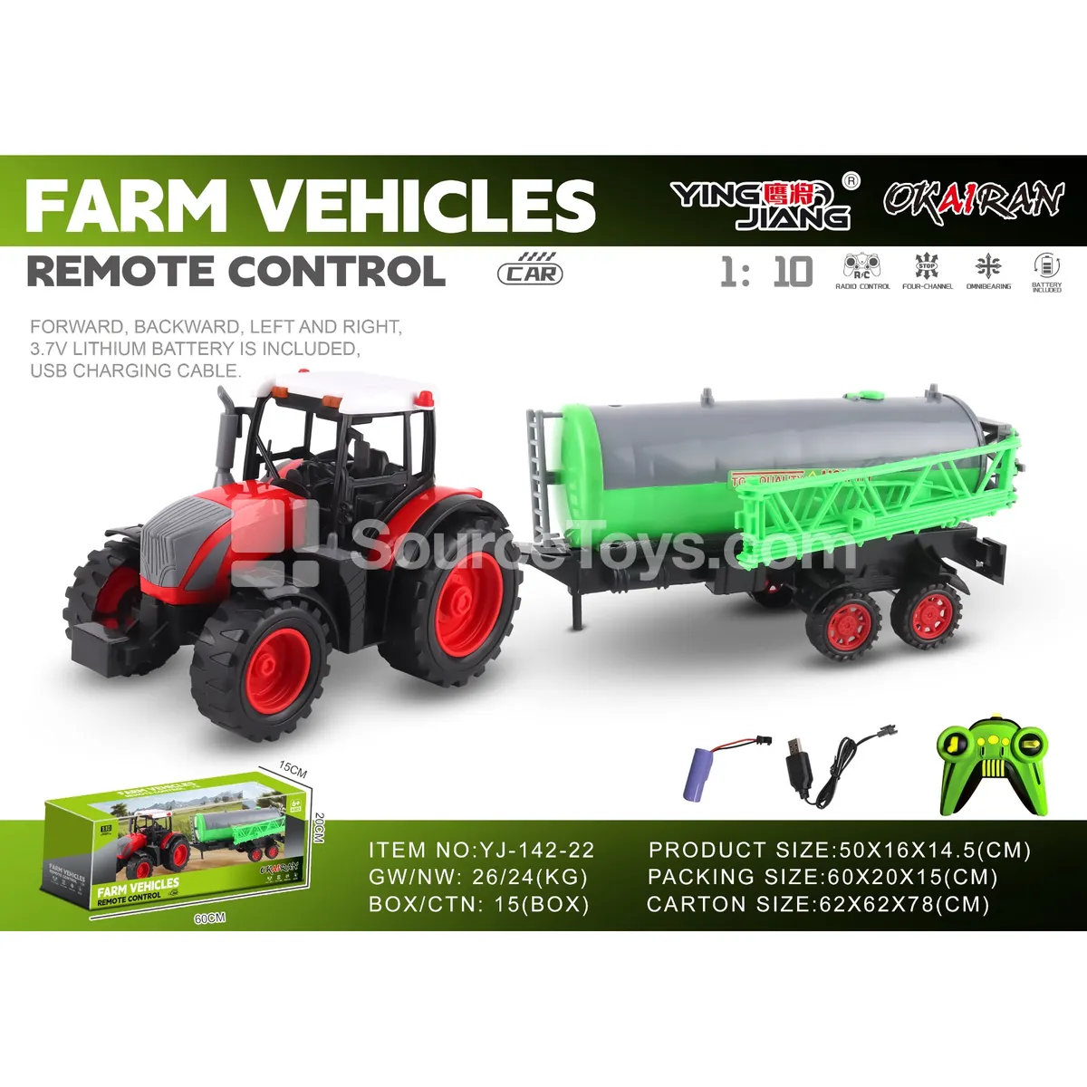 1:10 27MHZ 4-Channel Farm Truck (Battery Included)