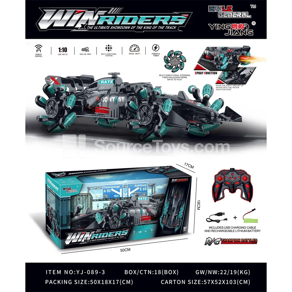 1:10 Spray F1 Side Drift Explosion Wheel RC Racing Car 1:10 Spray F1 Side Drift Explosion Wheel RC Racing Car