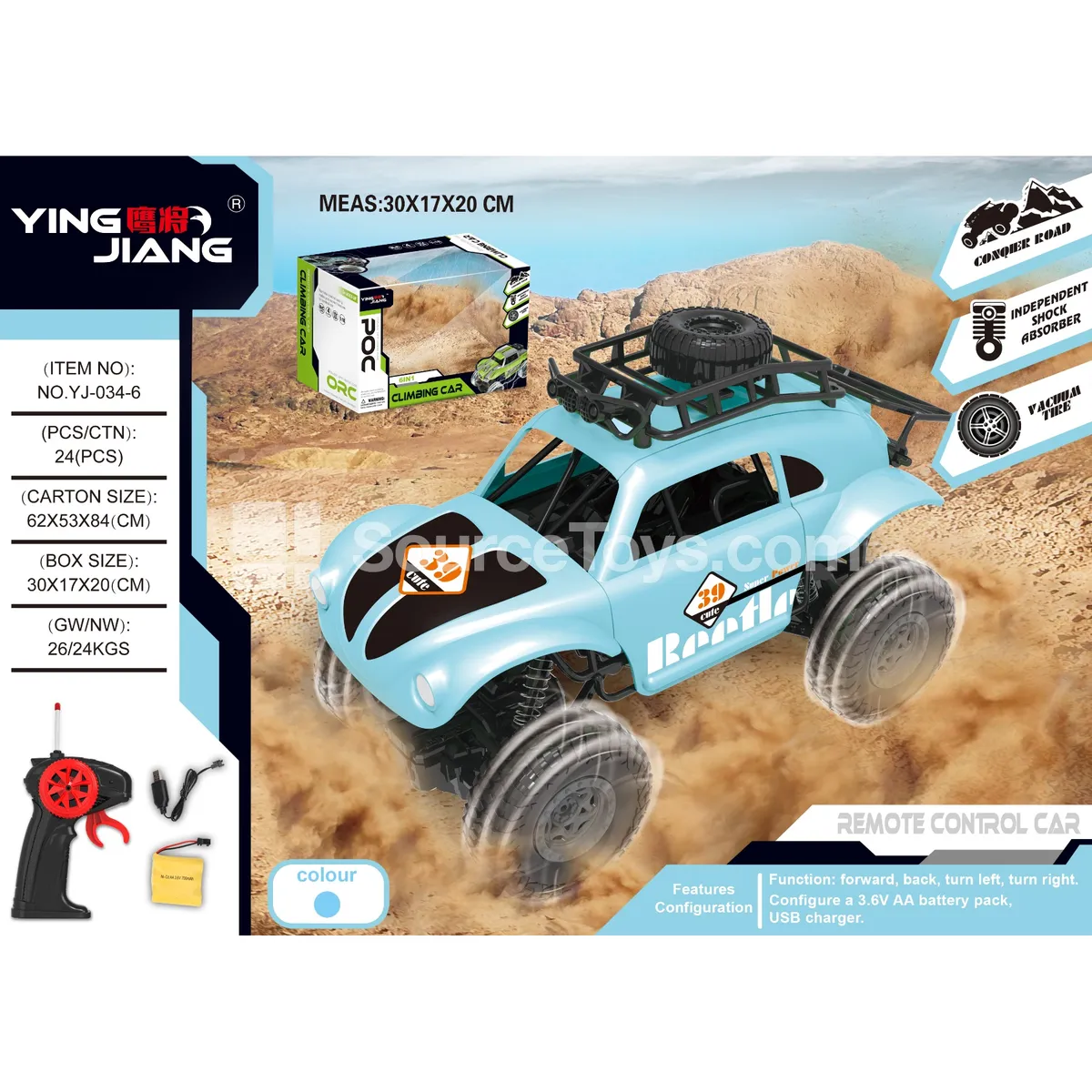 1:18 4-Channel RC Crawler 27MHz with Battery Window Box 1:18 4-Channel RC Crawler 27MHz with Battery Window Box