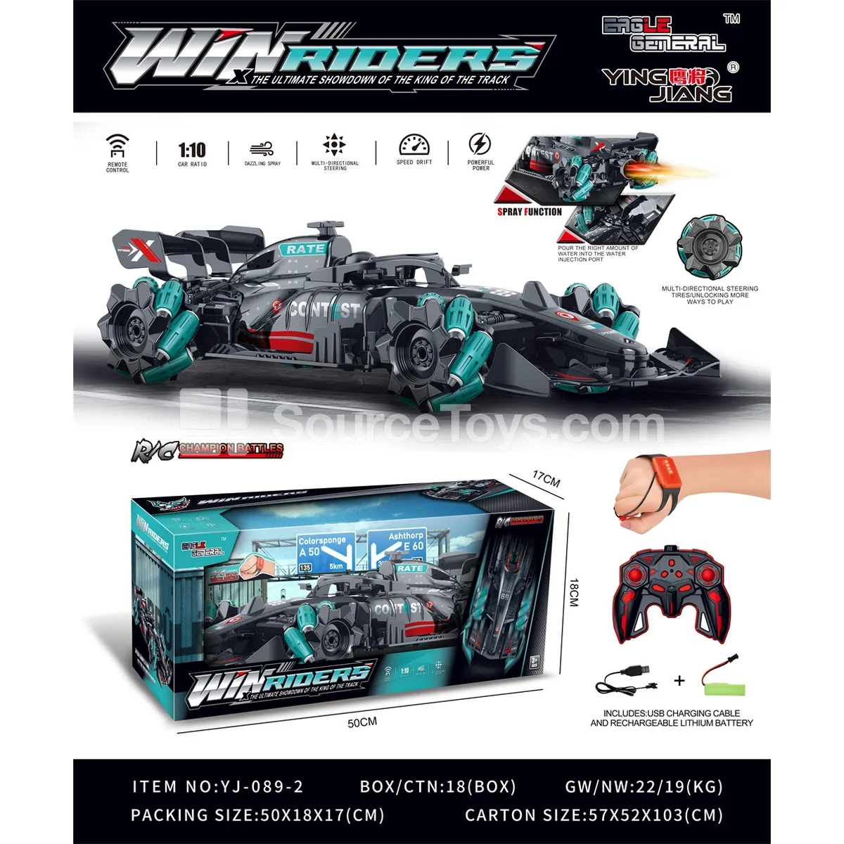 1:10 Scale F1 Spray Side-Drive RC Racing Car 1:10 Scale F1 Spray Side-Drive RC Racing Car