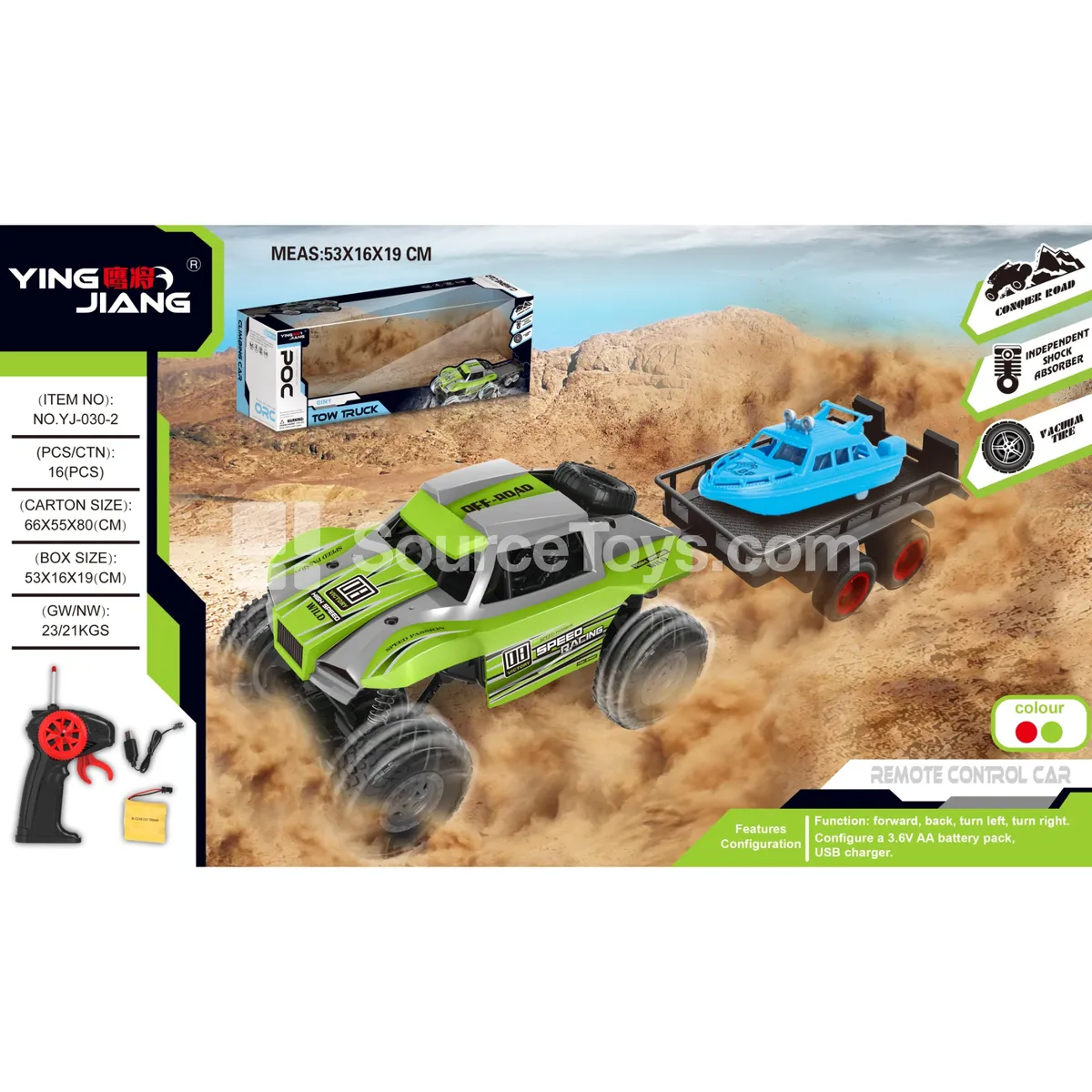 1:18 4-Channel RC Crawler with Trailer 27MHz Battery Included Window Box 1:18 4-Channel RC Crawler with Trailer 27MHz Battery Included Window Box