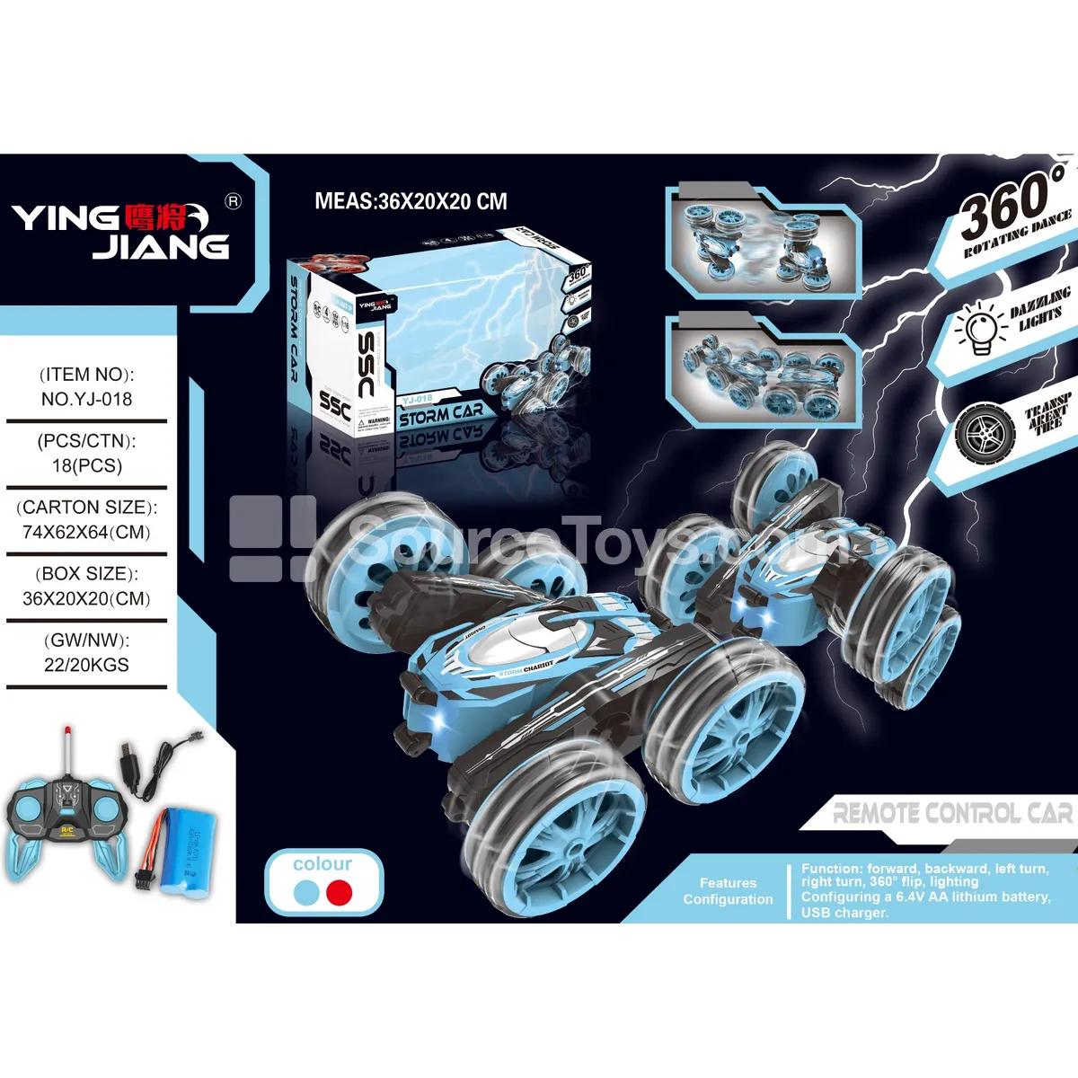 1:16 Stunt Rotating Arm Car 27MHz with Battery Window Box 1:16 Stunt Rotating Arm Car 27MHz with Battery Window Box