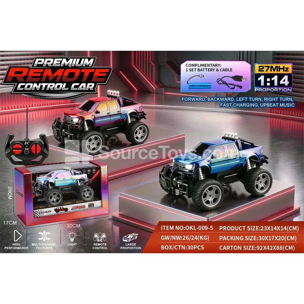 1:14 4-Channel Off-Road Remote Control Car with Chrome Finish 1:14 4-Channel Off-Road Remote Control Car with Chrome Finish