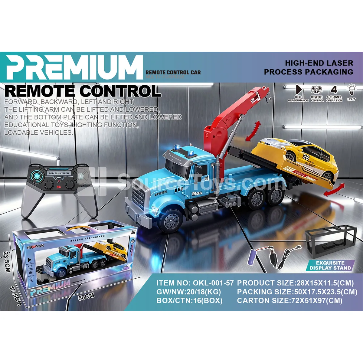 1:14 RC City Transport Truck with Laser Silver Card Box (OKL-001-57)