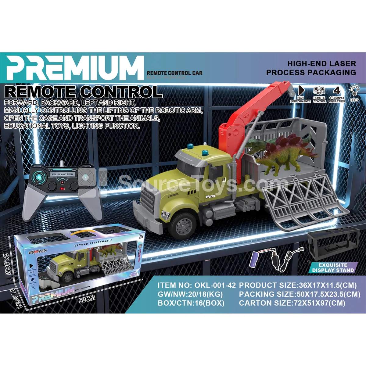 1:14 RC Forest Transporter Truck Laser Silver Card Box