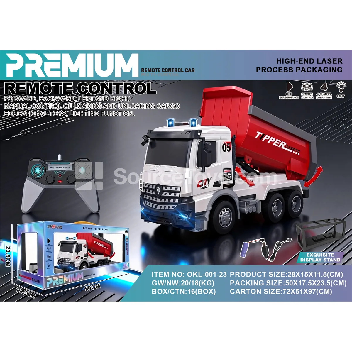1:14 City Fire Truck RC Vehicle (OKL-001-23)