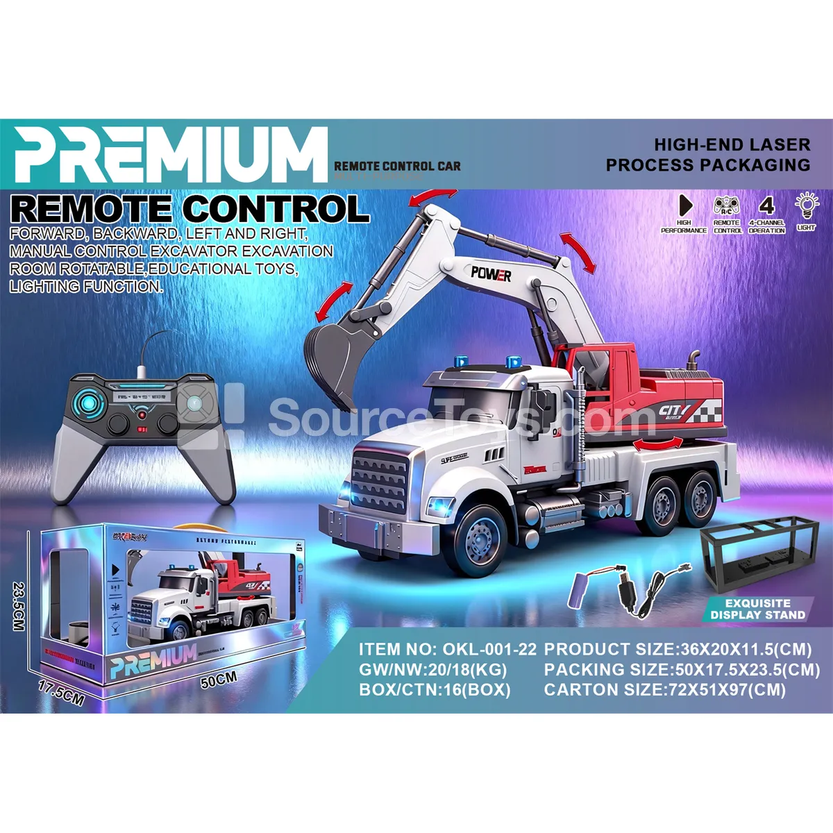 1:14 City Fire Truck RC Vehicle (OKL-001-22)