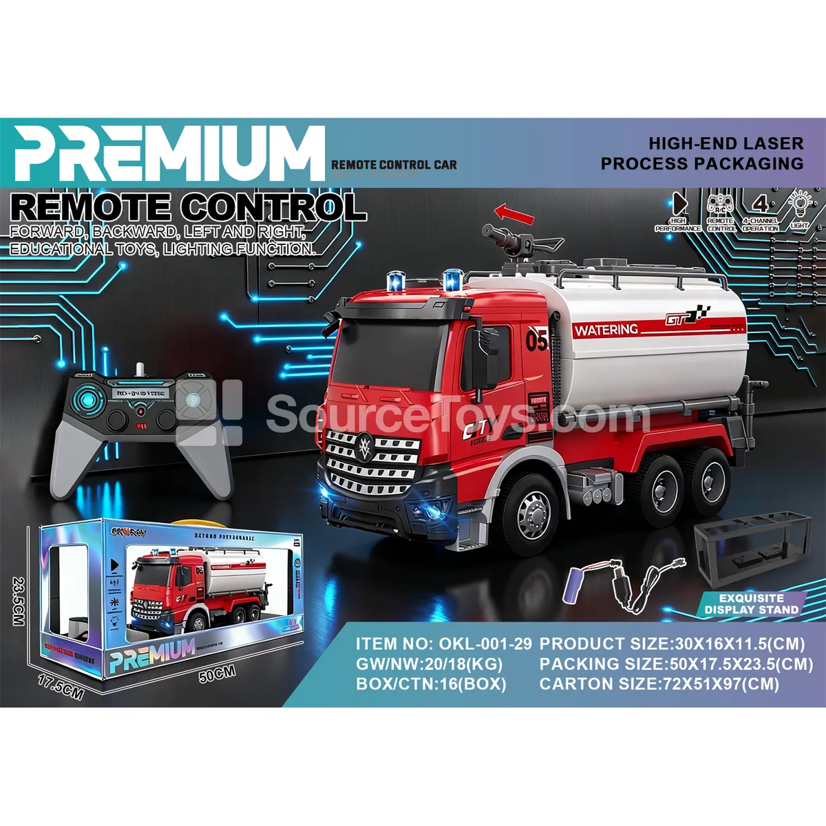 1:14 City Fire Truck RC Vehicle (OKL-001-29) 1:14 City Fire Truck RC Vehicle (OKL-001-29)