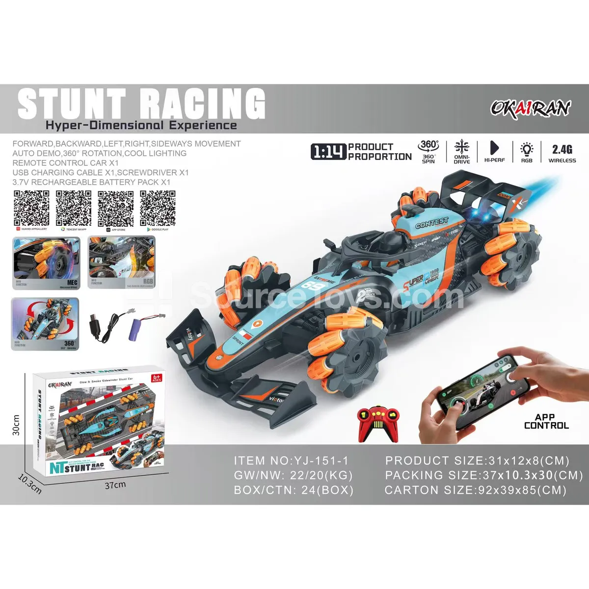 1:14 Spray F1 Sideways RC Racing Car 1:14 Spray F1 Sideways RC Racing Car