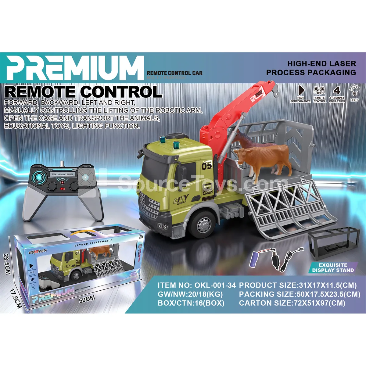 1:14 Remote Control Forest Transporter (OKL-001-34) 1:14 Remote Control Forest Transporter (OKL-001-34)