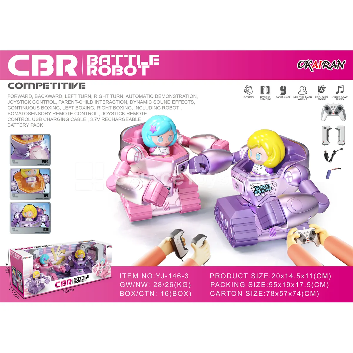 2.4G Remote Control Battle Robot (Dual Control, Two-Person Version) 2.4G Remote Control Battle Robot (Dual Control, Two-Person Version)