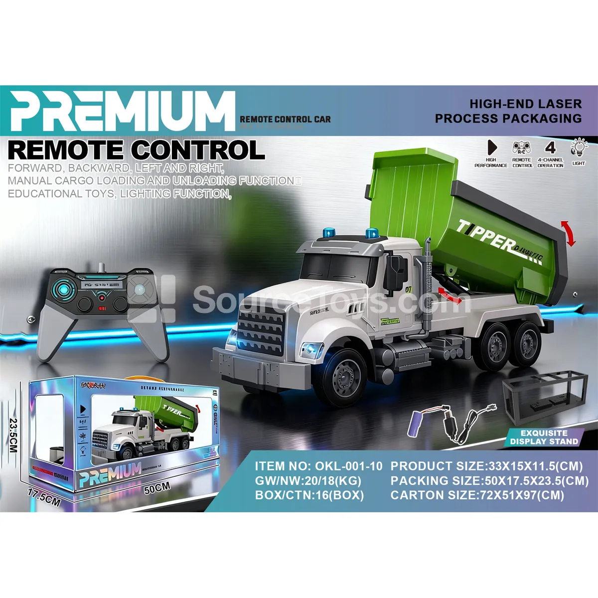 1:14 Remote Control Sanitation Truck (OKL-001-10)