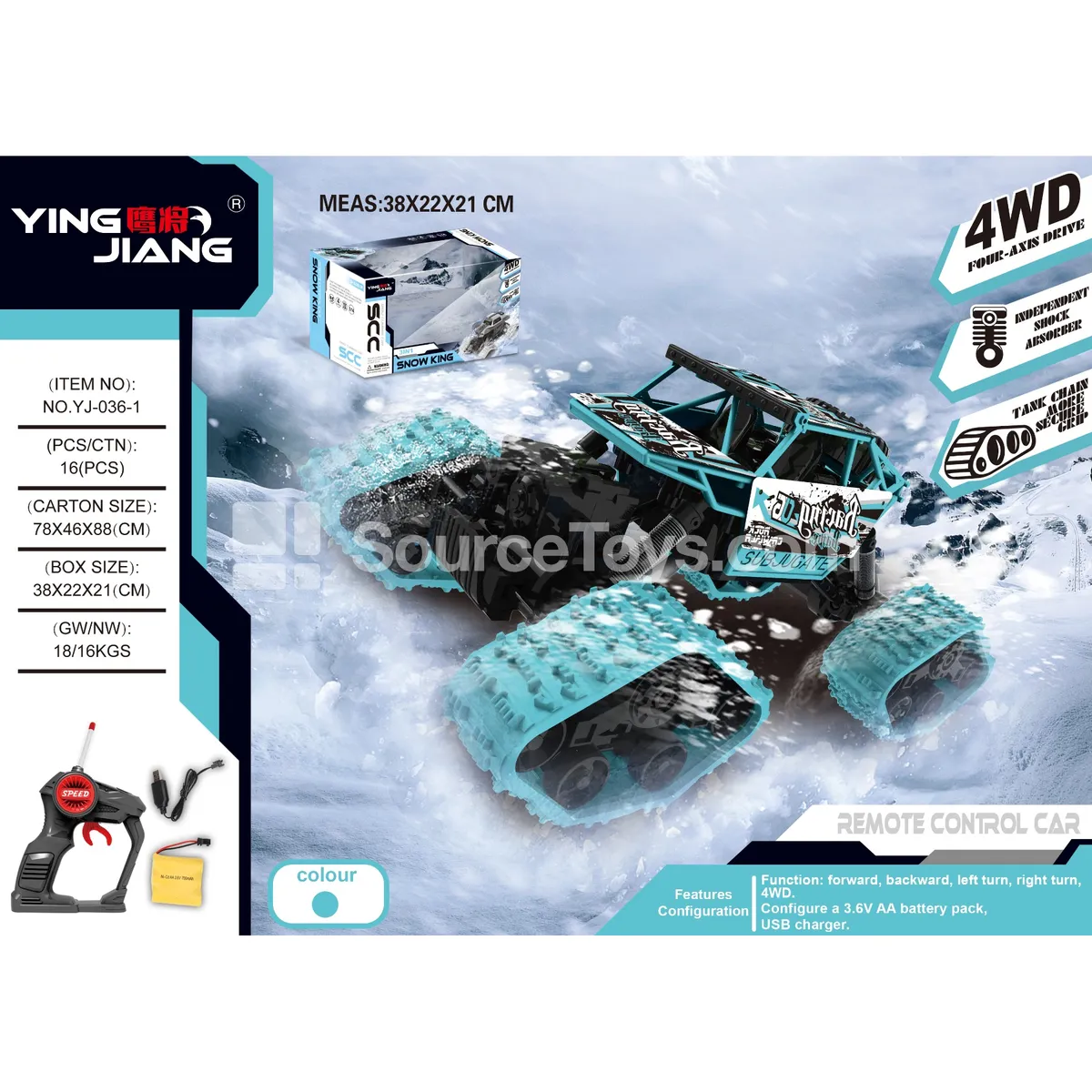 1:16 Alloy Remote Control Climbing Car with Snow Tires 27MHz 1:16 Alloy Remote Control Climbing Car with Snow Tires 27MHz