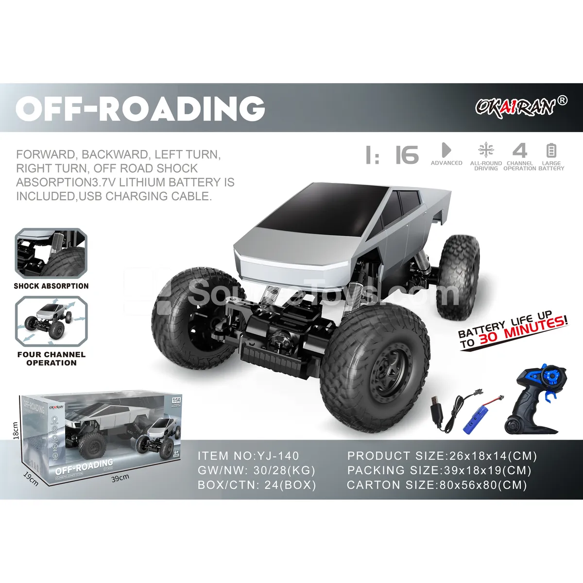 1:16 RC Off-Road Climbing Pickup Truck (Battery Included) 1:16 RC Off-Road Climbing Pickup Truck (Battery Included)
