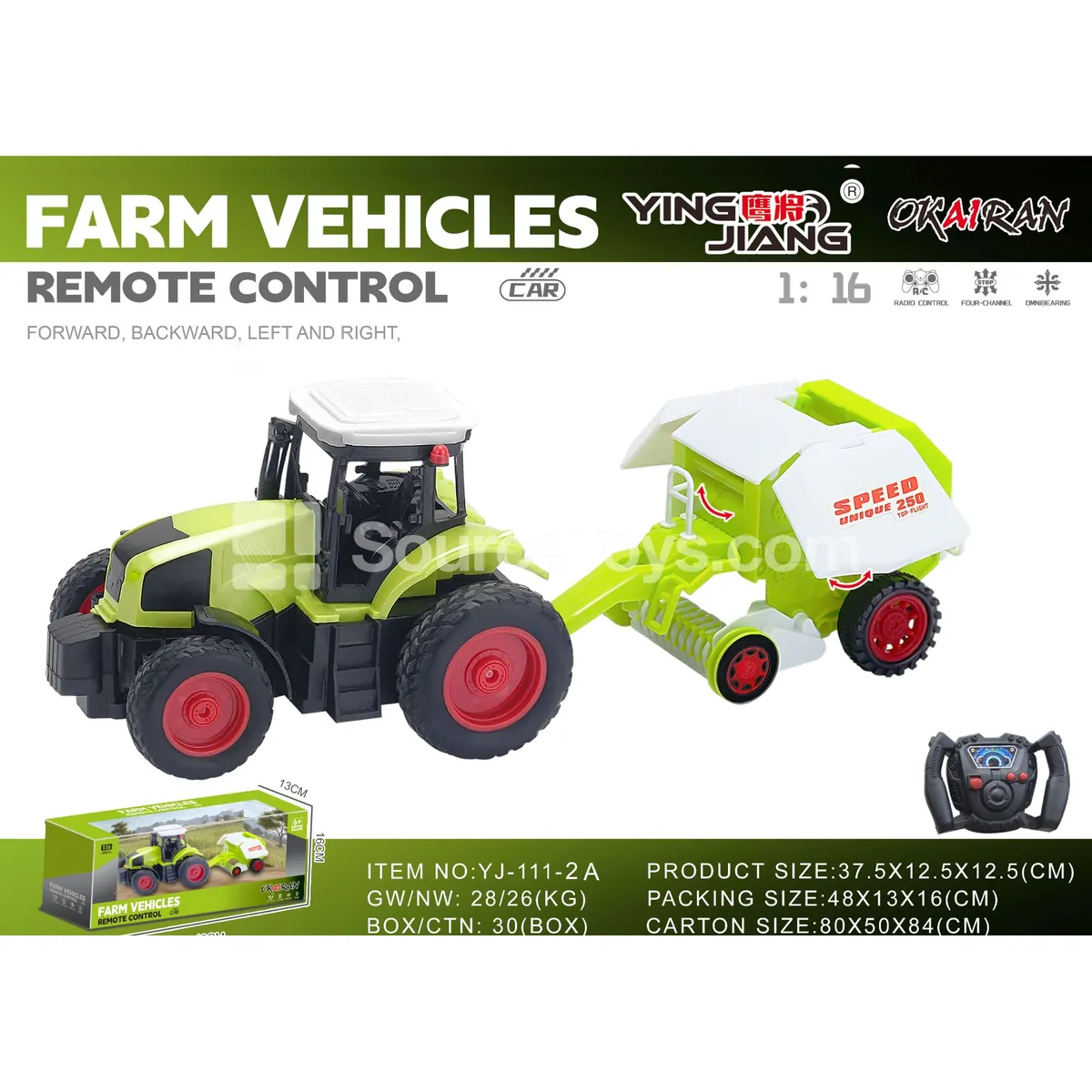 1:16 27MHz 4-Channel Farm Truck (Battery Not Included)
