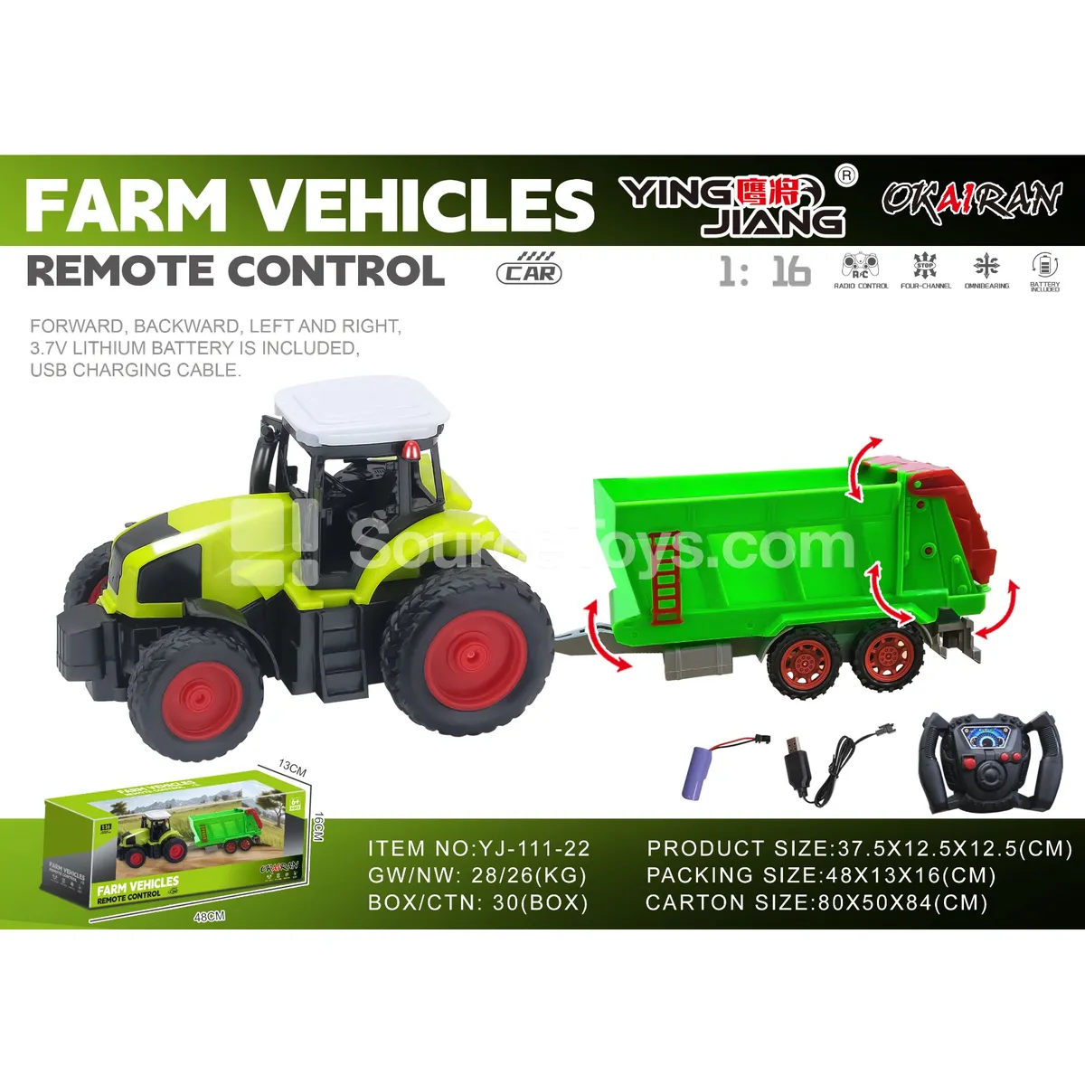 1:16 27MHz 4-Channel Farm Truck (Battery Included)
