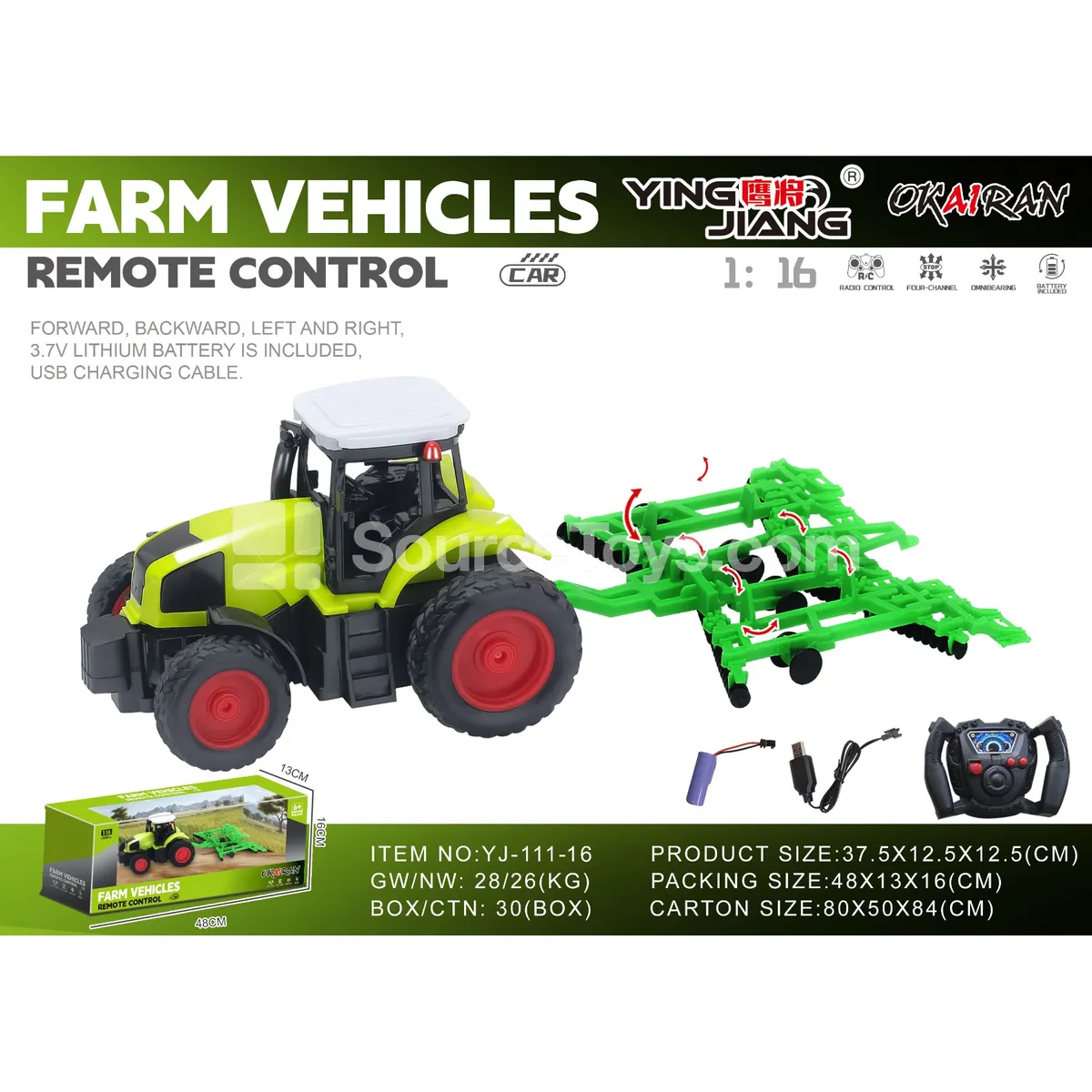 1:16 27MHz 4-Channel Farm Truck (Battery Included)