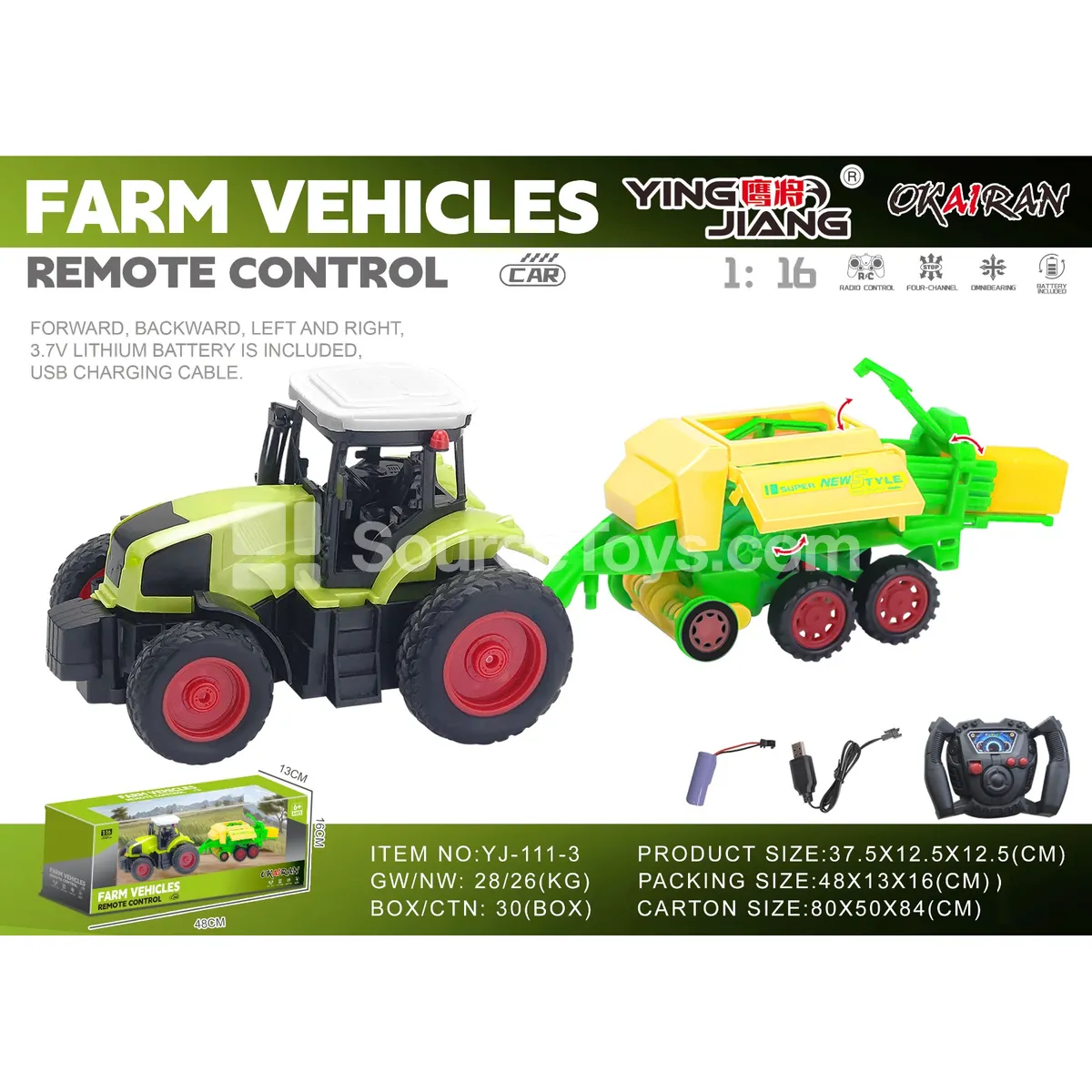 1:16 27MHz 4-Channel Farm Vehicle (Battery Included)