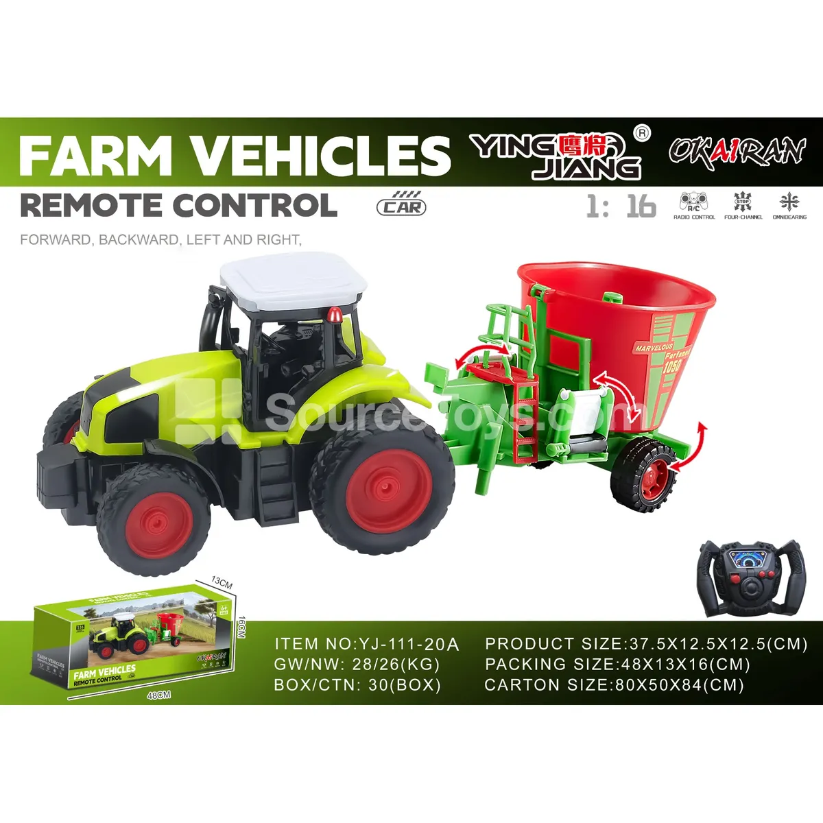 1:16 27MHz 4-Channel Farm Truck (Battery Not Included) 1:16 27MHz 4-Channel Farm Truck (Battery Not Included)